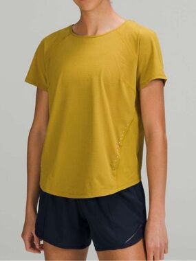 Lululemon Lightweight Stretch Run Short Sleeve Shirt Auric Gold